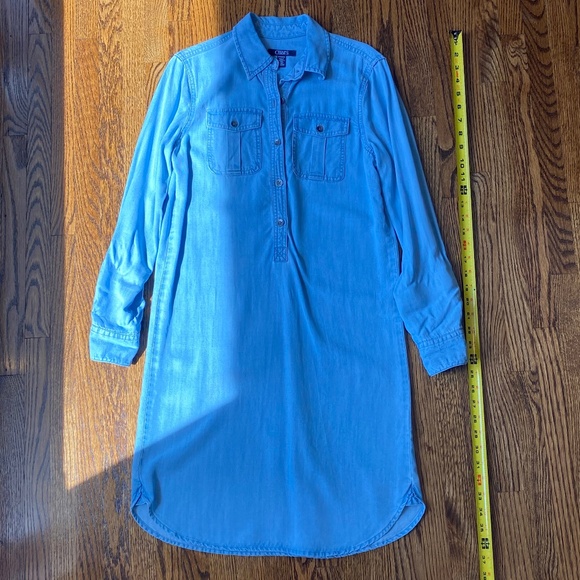 CHAPS Long Sleeved Denim Dress - Picture 2 of 9